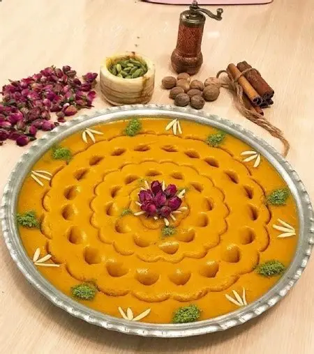 حلوا زرده سوغات همدان غذاهای محلی و سوغات همدان